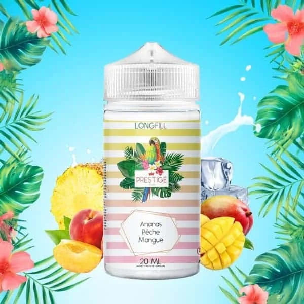 Aroma Ananas Peche Mangue 0mg 20/120ml – Prestige Fruits LongFill - Image 2