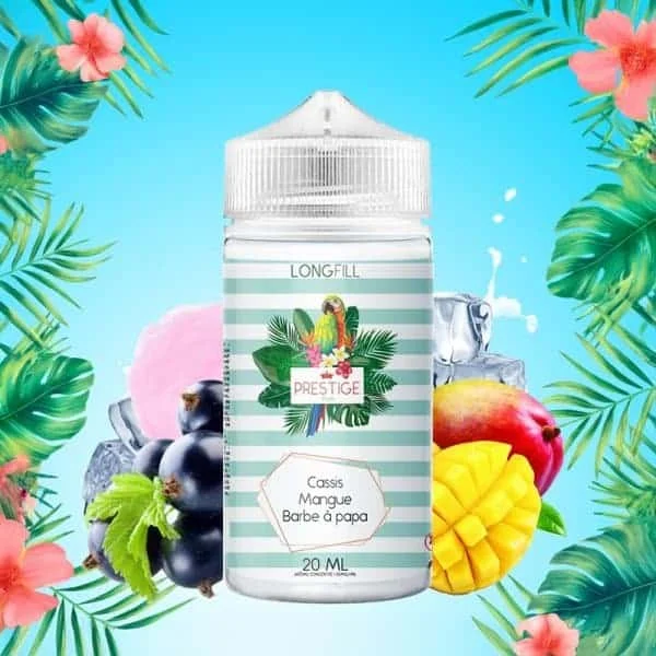Aroma Cassis Mangue Barbe a Papa 0mg 20/120ml – Prestige Fruits LongFill - Image 2