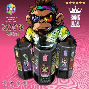 Bang Blaze 200K 200000 Puhanja | 6-u-1 Okus Punjivi Jednokratni Vape s LCD Zaslonom - Vapecroatia-Fokusirani na kvalitetnu vape veleprodaju i maloprodaju