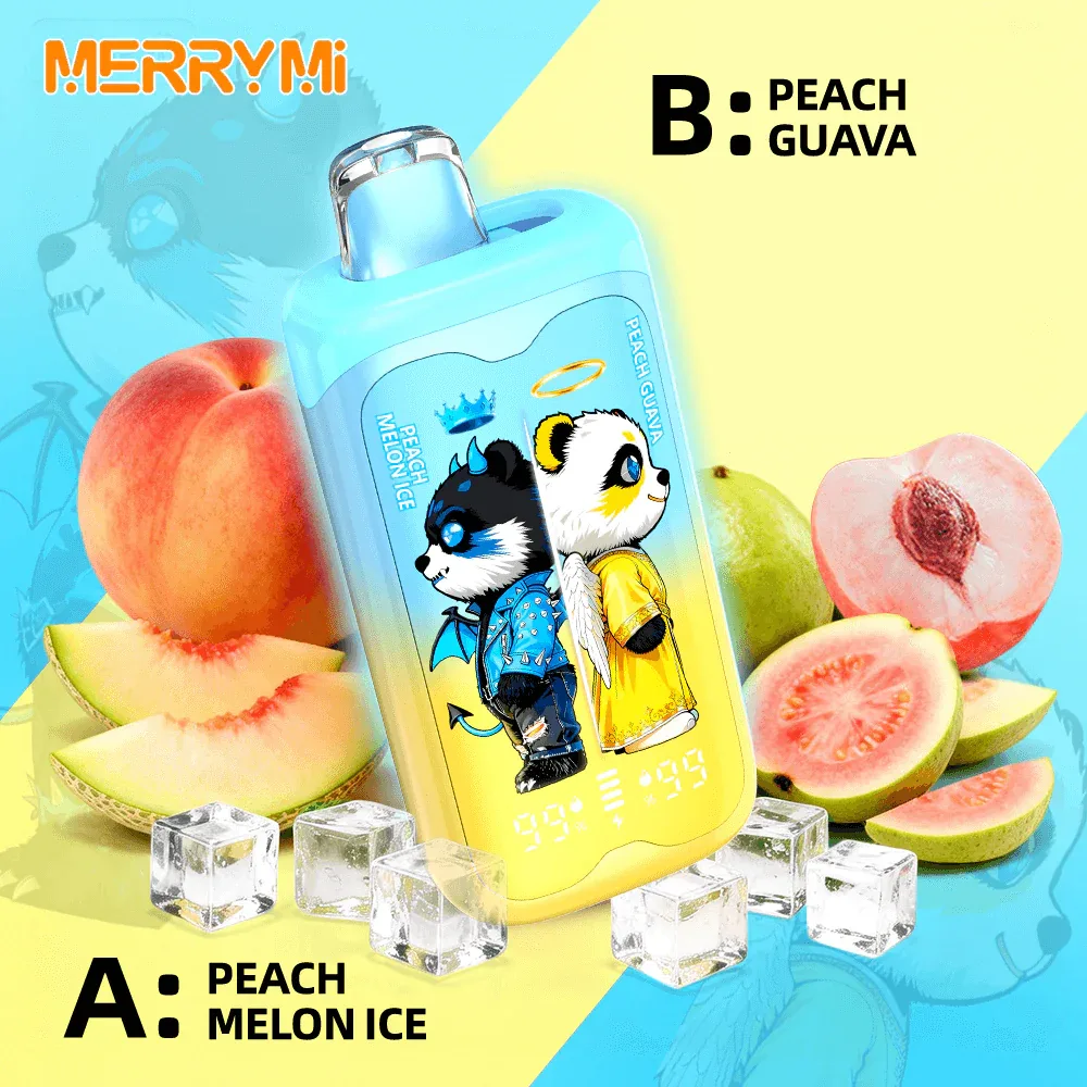 Merrymi PANDA TWINS 40000 – Punjivi Dual-Flavour Vape s Dva Okusa u Jednom Uređaju, Dual Mesh i HD Zaslonom | VapeCroatia - Vapecroatia-Fokusirani na kvalitetnu vape veleprodaju i maloprodaju