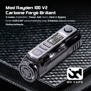 Mod Rayden 100 V2 Glossy Forged Carbon Limited Edition 1000pcs – BD Vape