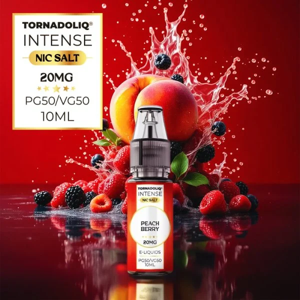 Peach Berry Nic Salts 10ml – Intense by Tornadoliq - Image 2