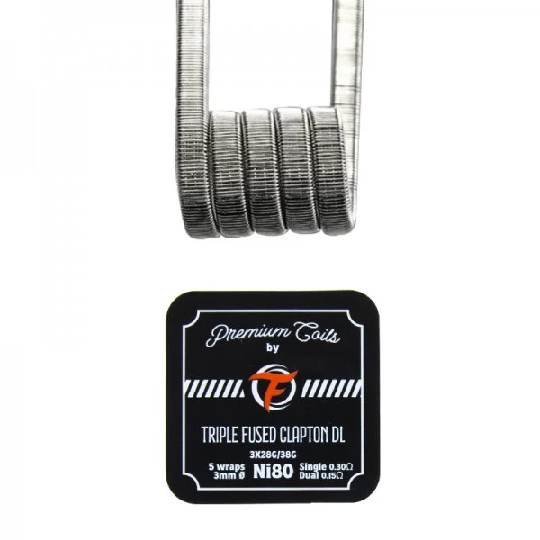 Triple Fused Clapton DL Ni80 0.30Ω New Version (10kom) – Fumytech