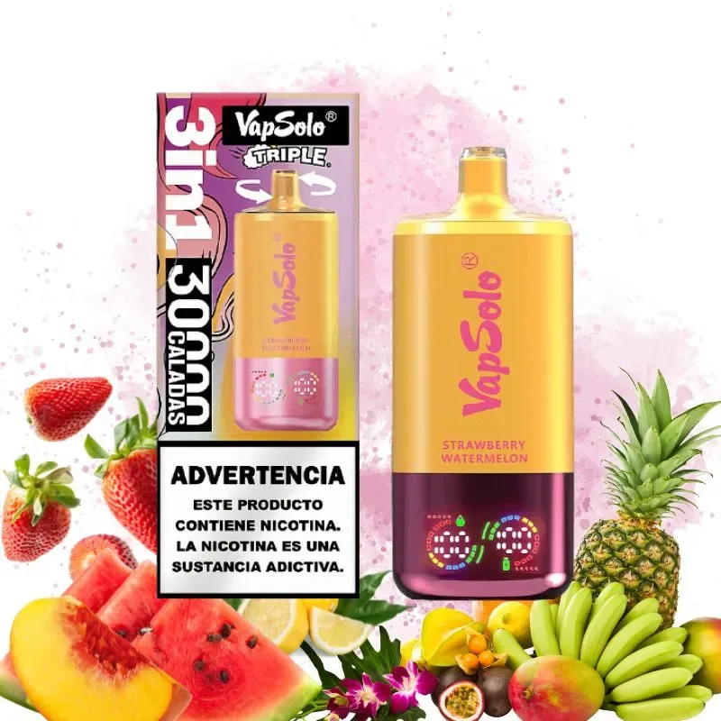 VapSolo okus Tropical Fruit & Strawberry Watermelon & Lemon Peach