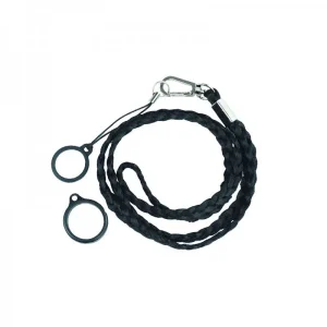 Weave Lanyard With 2 Silicone Rings Black (1kom)
